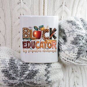 📚 Teach, Love, Inspire – Black Educator Teacher Pencil Mug – 11oz Ceramic